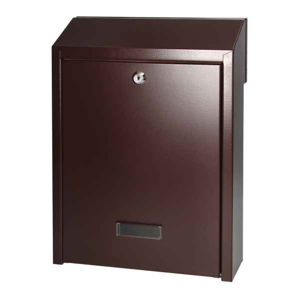 FIJI mailbox pass-through mailbox with cylinder lock, brown FIJI mailbox pass-through mailbox with cylinder lock, brown